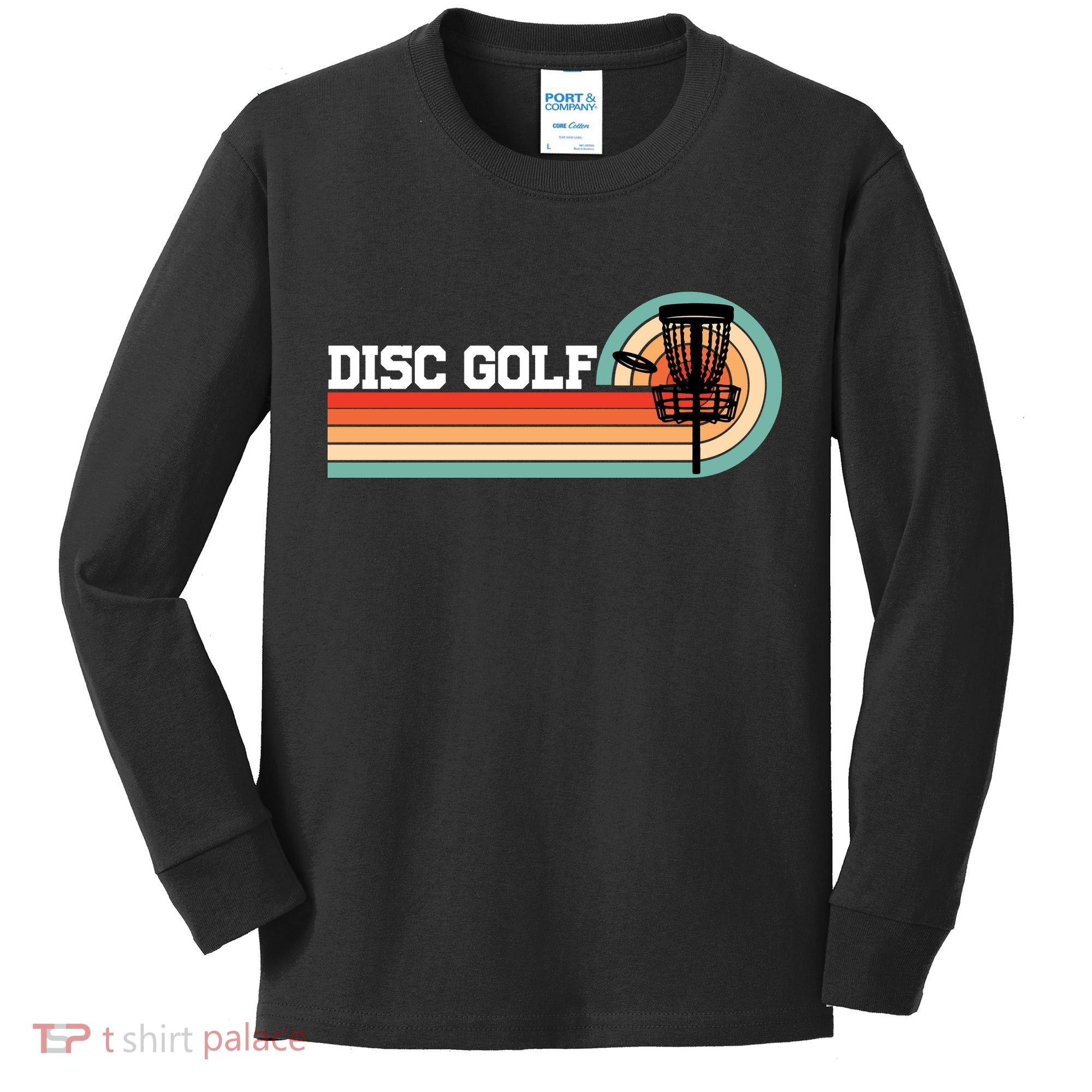 Cool Retro Disc Golf Sport Gift Idea Kids Long Sleeve Shirt