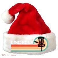 Cool Retro Disc Golf Sport Gift Idea Santa Hat thumb 0