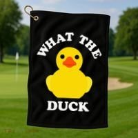 Cute Rubber Duck Lover Bird Quack Duckies Funny Rubber Ducky Golf Towel thumb 1