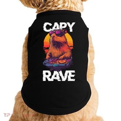 Capybara Raves Dj Rave Techno Edm Party Festival Turntable Doggie Tank