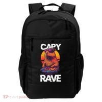 Capybara Raves Dj Rave Techno Edm Party Festival Turntable Backpack thumb 0