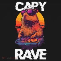 Capybara Raves Dj Rave Techno Edm Party Festival Turntable Baby Bodysuit thumb 2