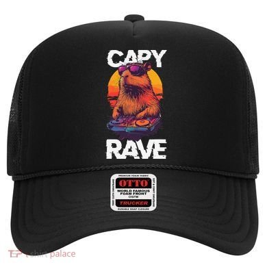 Capybara Raves Dj Rave Techno Edm Party Festival Turntable Hat