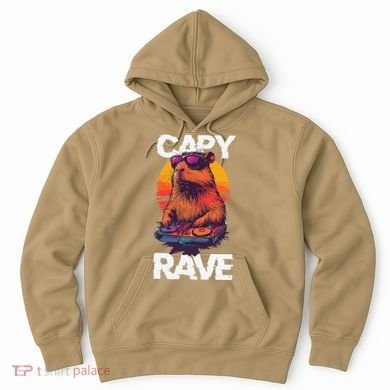 Capybara Raves Dj Rave Techno Edm Party Festival Turntable Hoodie