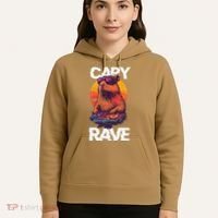 Capybara Raves Dj Rave Techno Edm Party Festival Turntable Hoodie thumb 5
