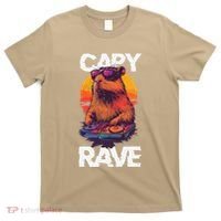 Capybara Raves Dj Rave Techno Edm Party Festival Turntable T-Shirt thumb 0