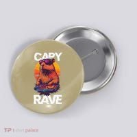 Capybara Raves Dj Rave Techno Edm Party Festival Turntable Button thumb 0