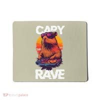 Capybara Raves Dj Rave Techno Edm Party Festival Turntable Mousepad thumb 0