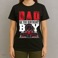 Car Racing Dad Of Birthday Boy Formula Race Car Driver T-Shirt thumb 4