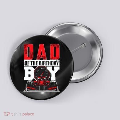 Car Racing Dad Of Birthday Boy Formula Race Car Driver Button