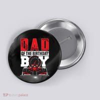 Car Racing Dad Of Birthday Boy Formula Race Car Driver Button thumb 0