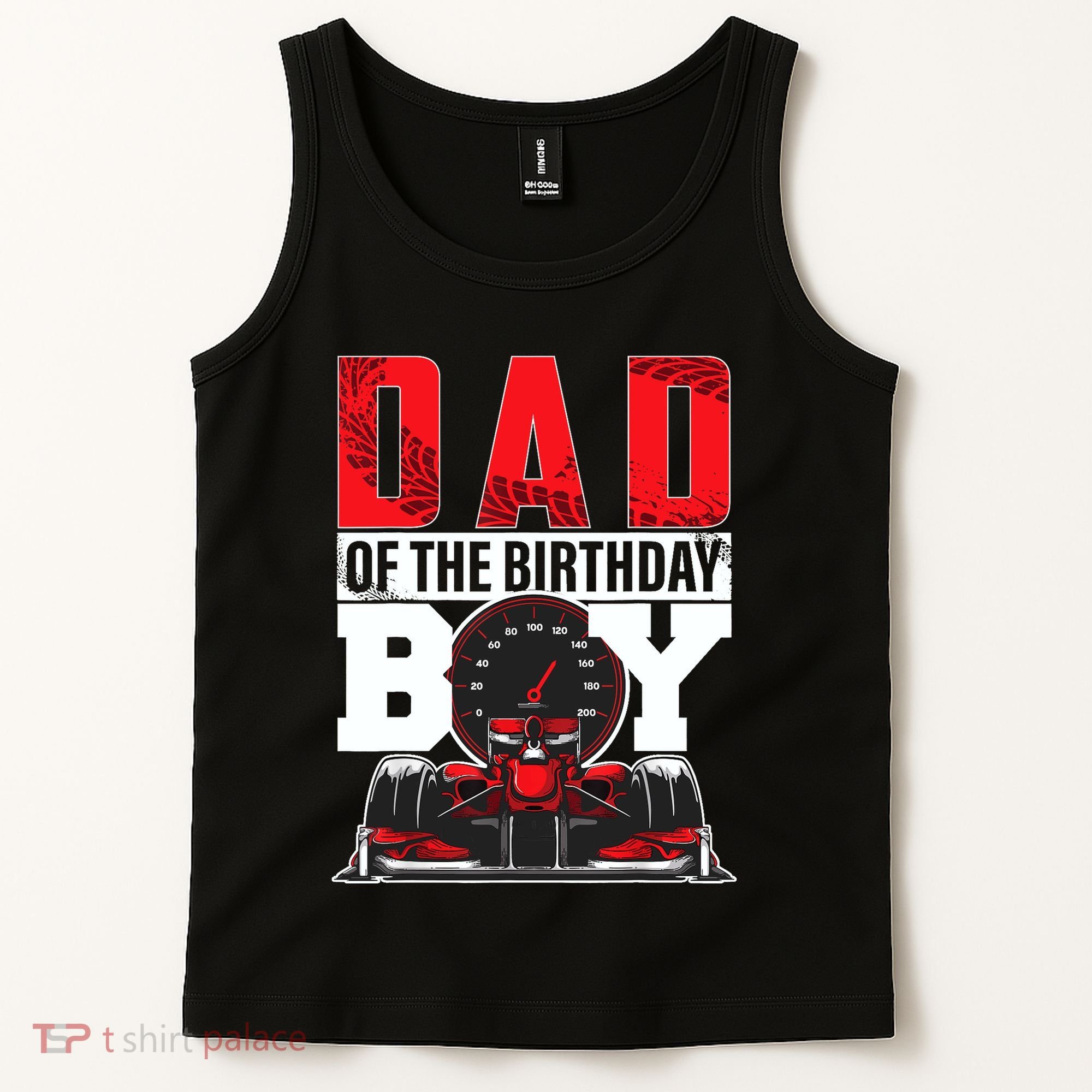 Car Racing Dad Of Birthday Boy Formula Race Car Driver Tank Top