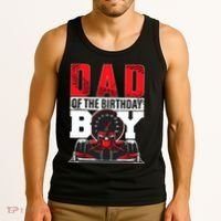 Car Racing Dad Of Birthday Boy Formula Race Car Driver Tank Top thumb 3