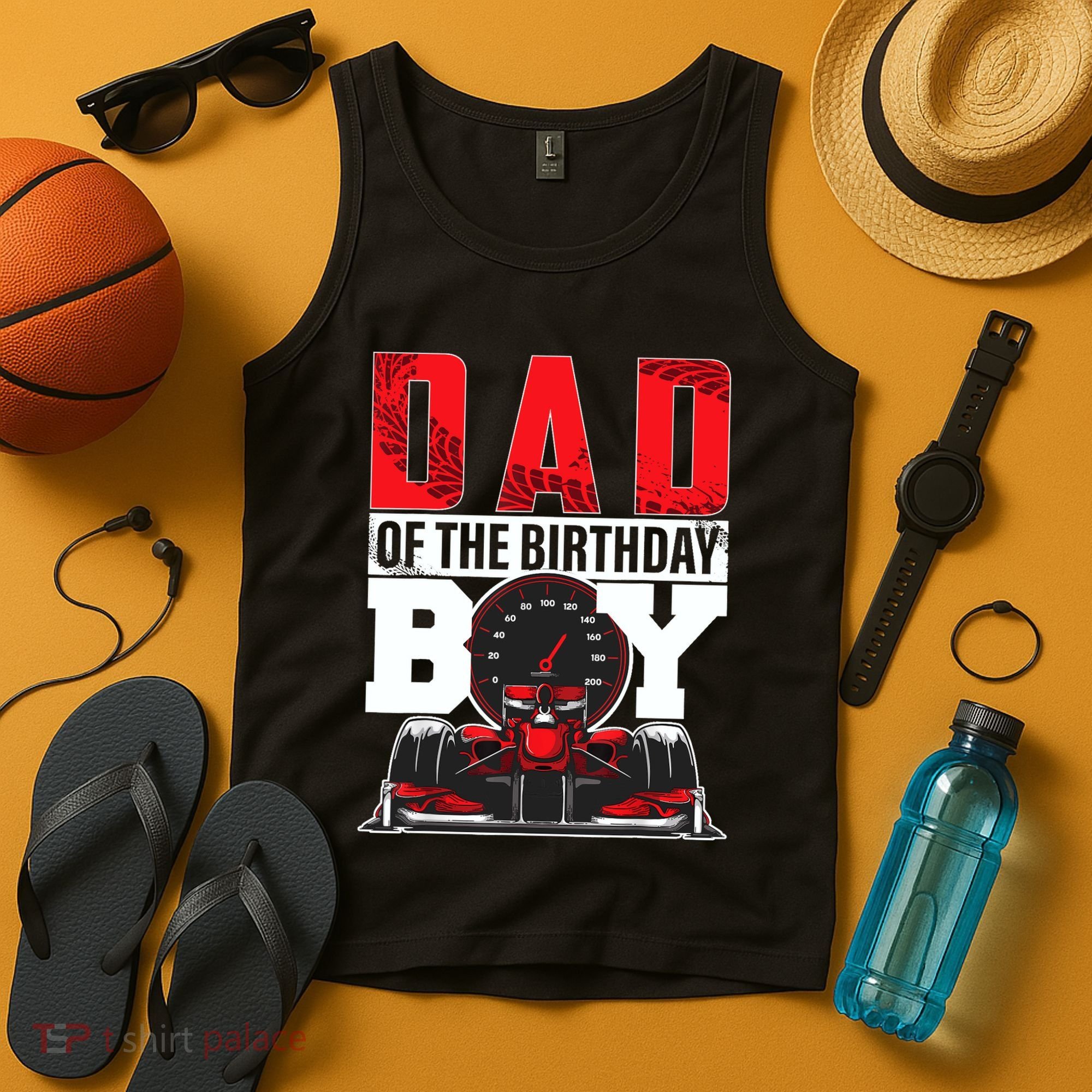 Car Racing Dad Of Birthday Boy Formula Race Car Driver Tank Top