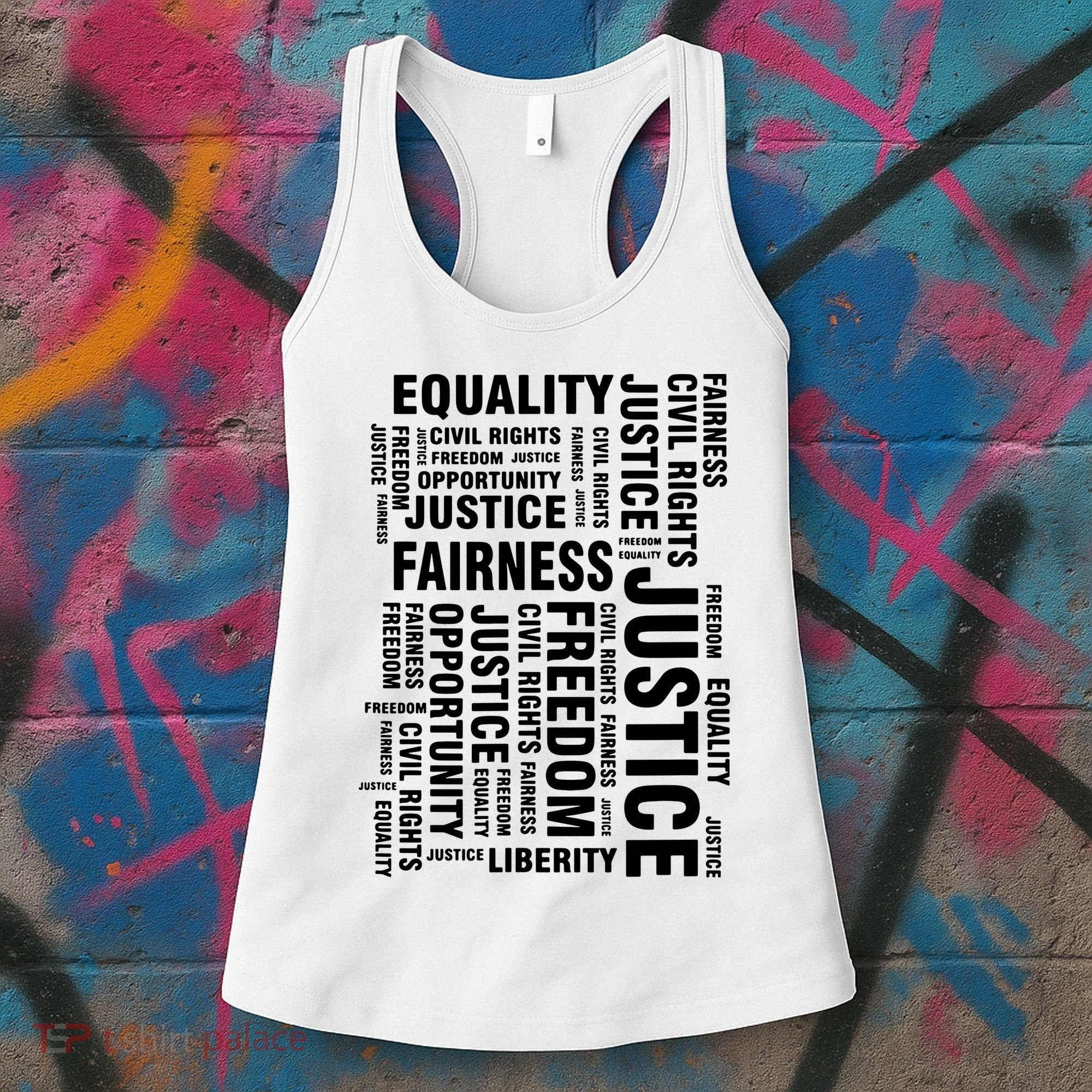 Civil Rights Equality Freedom Justice Liberty Women's Tank Top