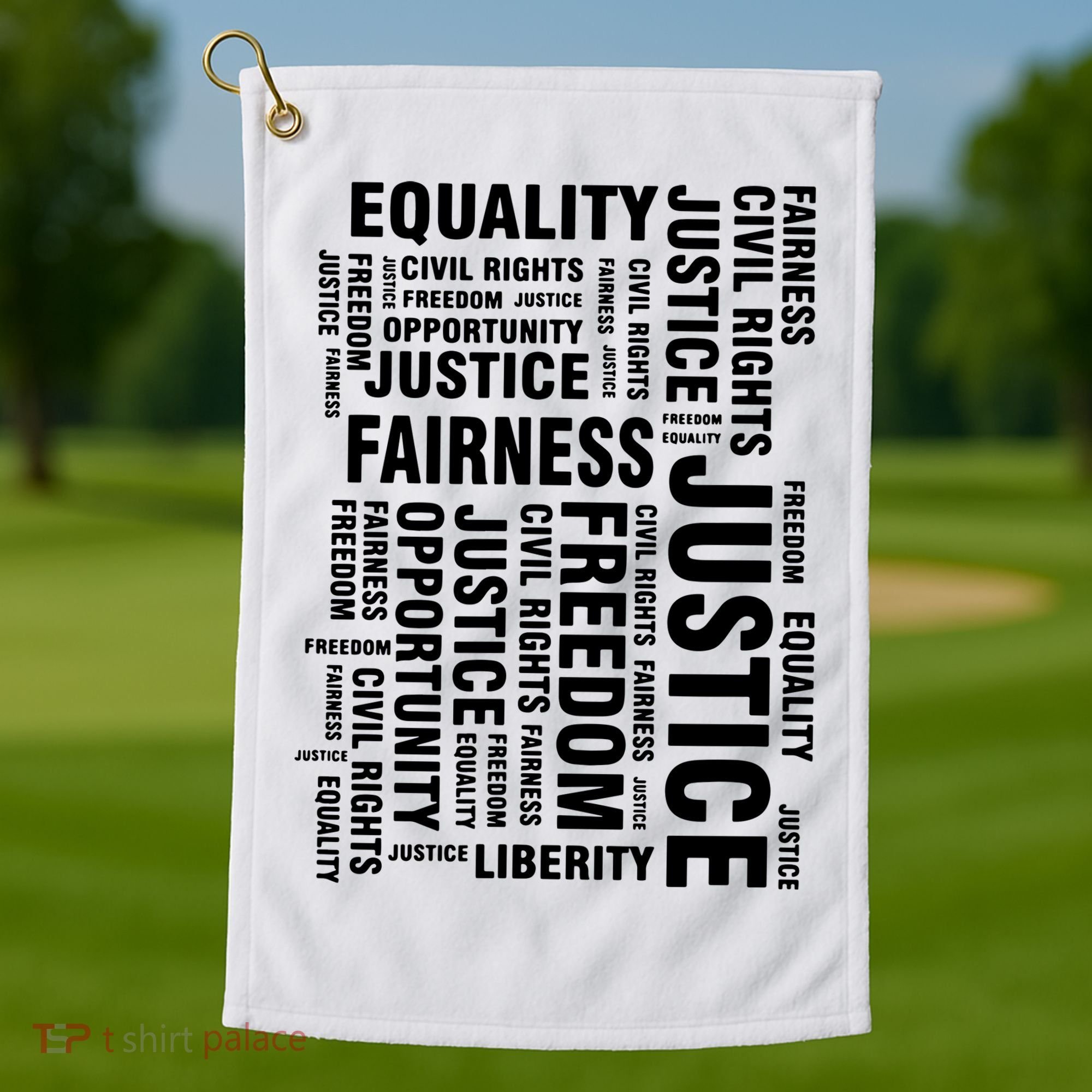 Civil Rights Equality Freedom Justice Liberty Golf Towel