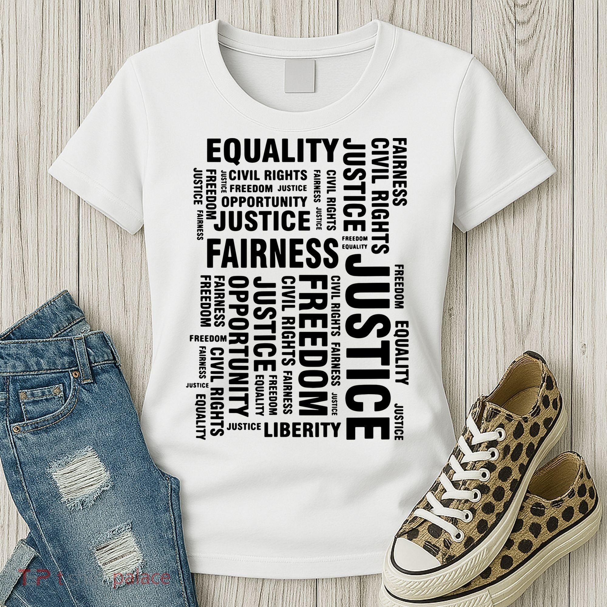 Civil Rights Equality Freedom Justice Liberty Women's T-Shirt