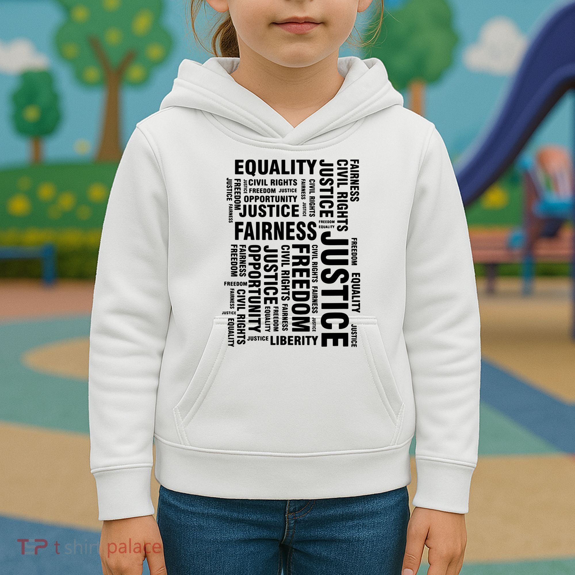 Civil Rights Equality Freedom Justice Liberty Kids Hoodie