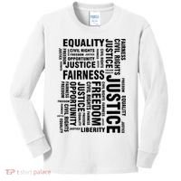 Civil Rights Equality Freedom Justice Liberty Kids Long Sleeve Shirt thumb 0
