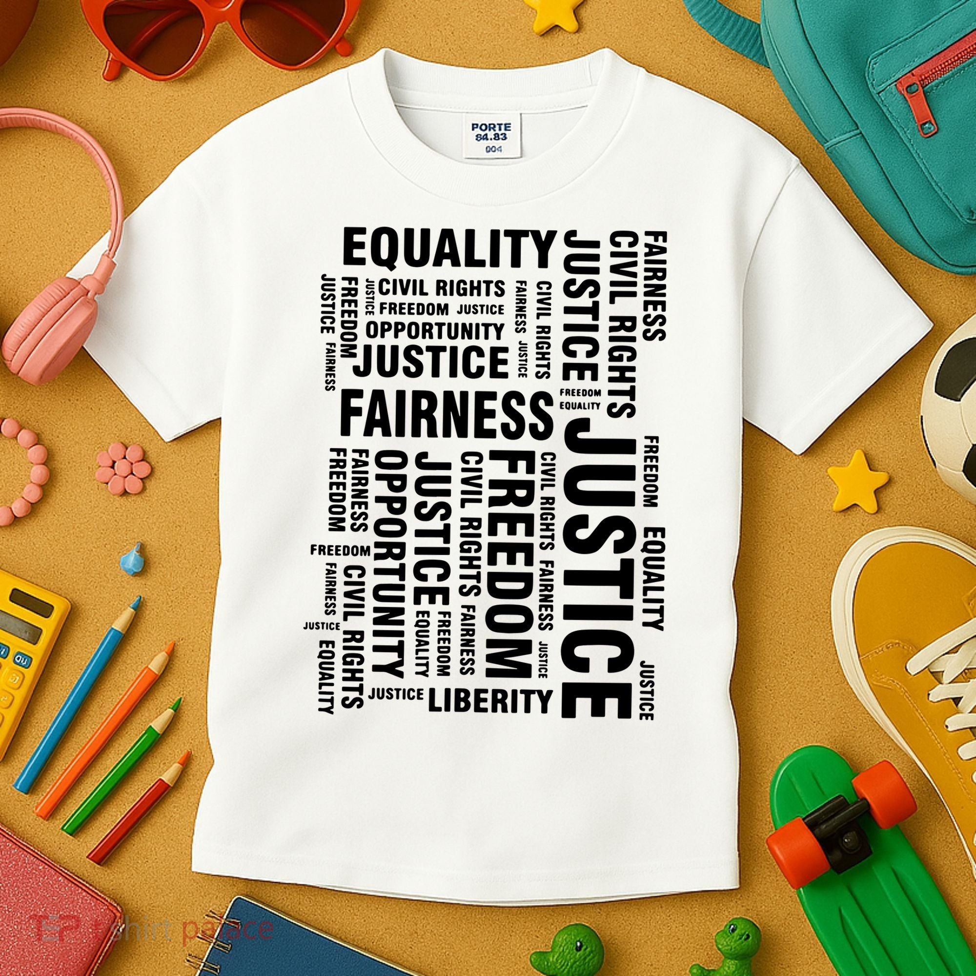 Civil Rights Equality Freedom Justice Liberty Kids T-Shirt