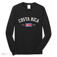 Costa Rica Est. 1821 Costa Rican Flag Independence Day Long Sleeve Shirt thumb 0