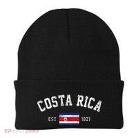 Costa Rica Est. 1821 Costa Rican Flag Independence Day Beanie thumb 0