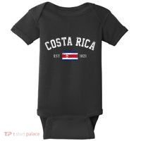 Costa Rica Est. 1821 Costa Rican Flag Independence Day Baby Bodysuit thumb 0