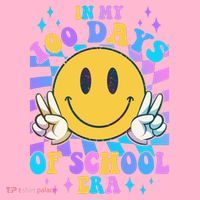 Cute Retro Emoji Smiley In My 100 Days Of School Era Long Sleeve Shirt thumb 2