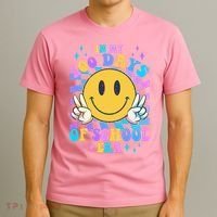 Cute Retro Emoji Smiley In My 100 Days Of School Era T-Shirt thumb 3