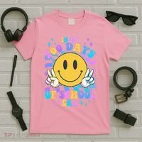Cute Retro Emoji Smiley In My 100 Days Of School Era T-Shirt thumb 5