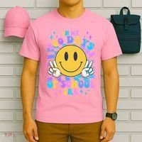Cute Retro Emoji Smiley In My 100 Days Of School Era T-Shirt thumb 6