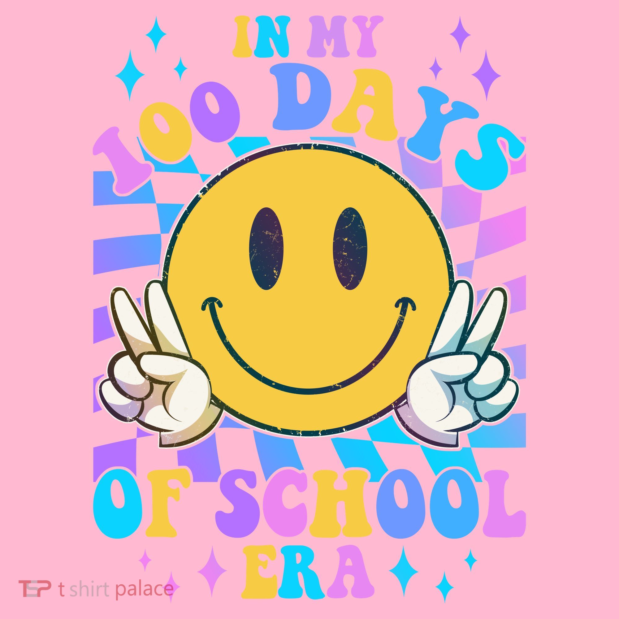 Cute Retro Emoji Smiley In My 100 Days Of School Era Baby Bodysuit