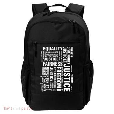 Civil Rights Equality Freedom Justice Liberty BLM Backpack