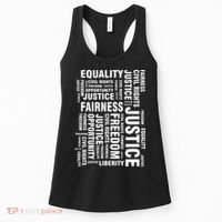 Civil Rights Equality Freedom Justice Liberty BLM Women's Tank Top thumb 0