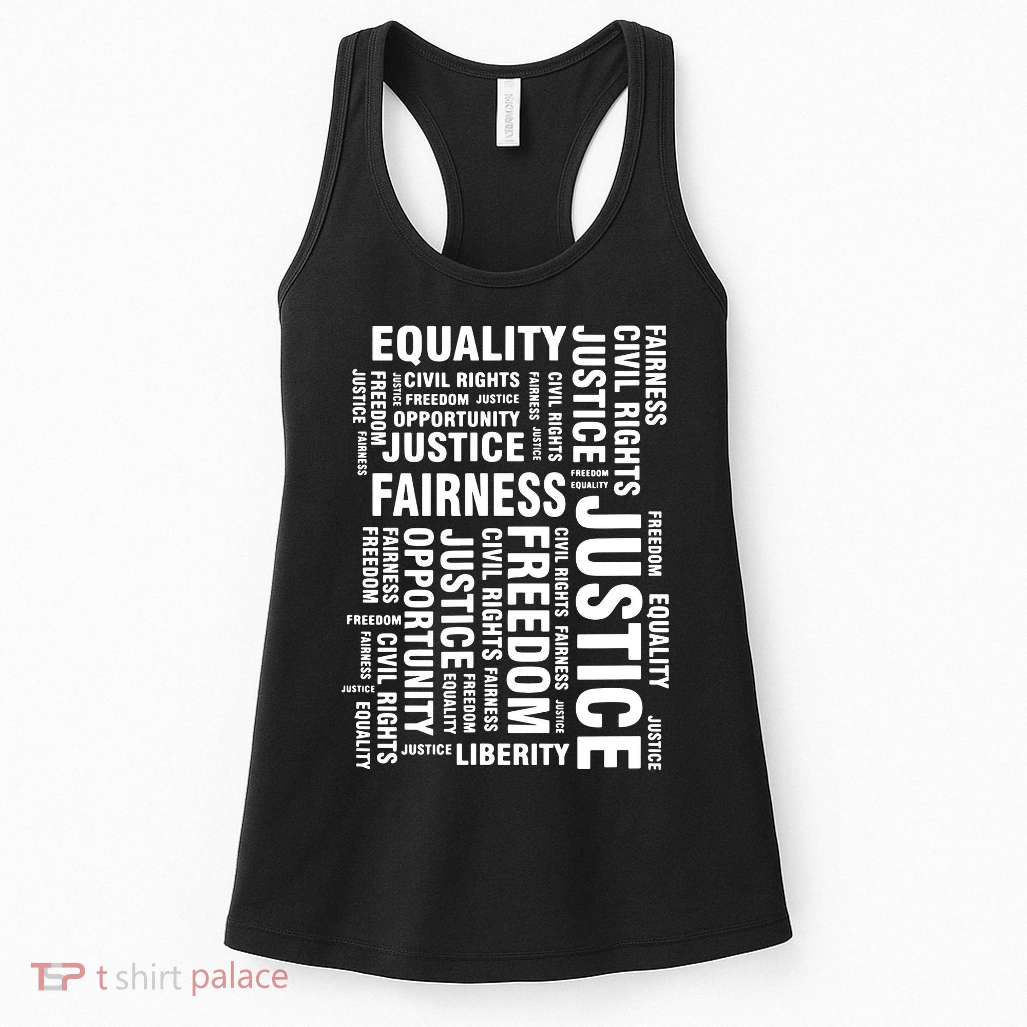 Civil Rights Equality Freedom Justice Liberty BLM Women's Tank Top