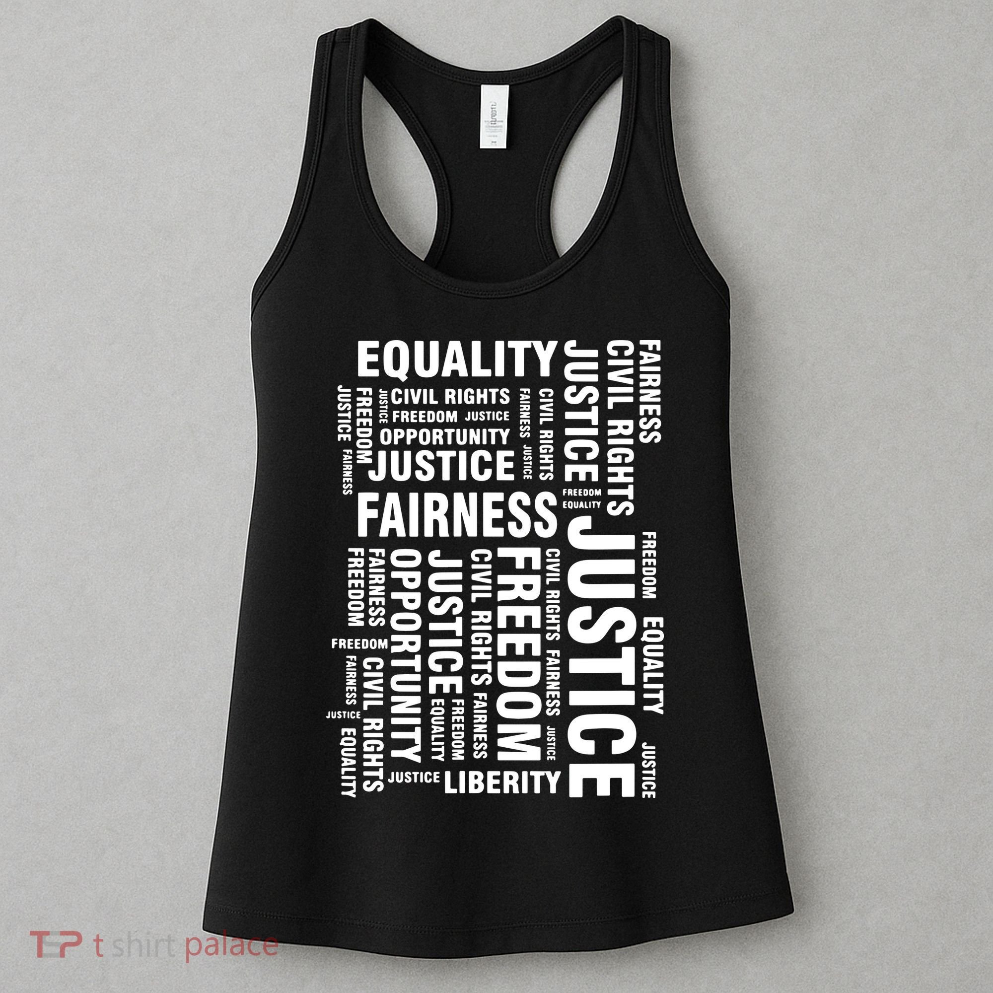 Civil Rights Equality Freedom Justice Liberty BLM Women's Tank Top