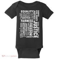 Civil Rights Equality Freedom Justice Liberty BLM Baby Bodysuit thumb 0