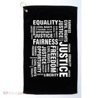 Civil Rights Equality Freedom Justice Liberty BLM Golf Towel thumb 0