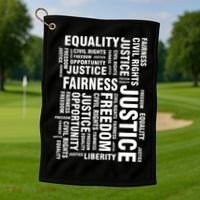 Civil Rights Equality Freedom Justice Liberty BLM Golf Towel thumb 1