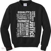 Civil Rights Equality Freedom Justice Liberty BLM Kids Sweatshirt thumb 0