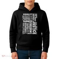 Civil Rights Equality Freedom Justice Liberty BLM Kids Hoodie thumb 4