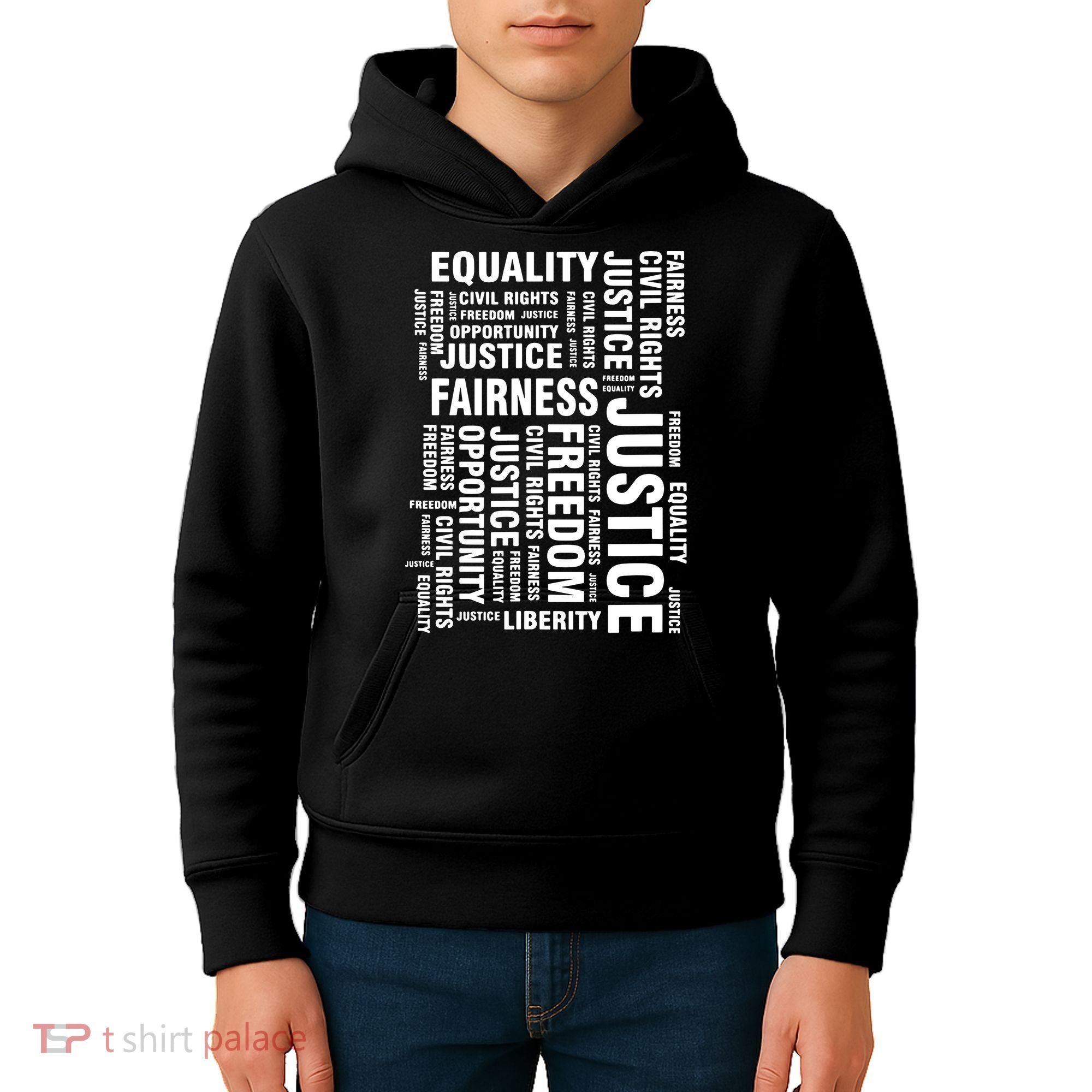 Civil Rights Equality Freedom Justice Liberty BLM Kids Hoodie