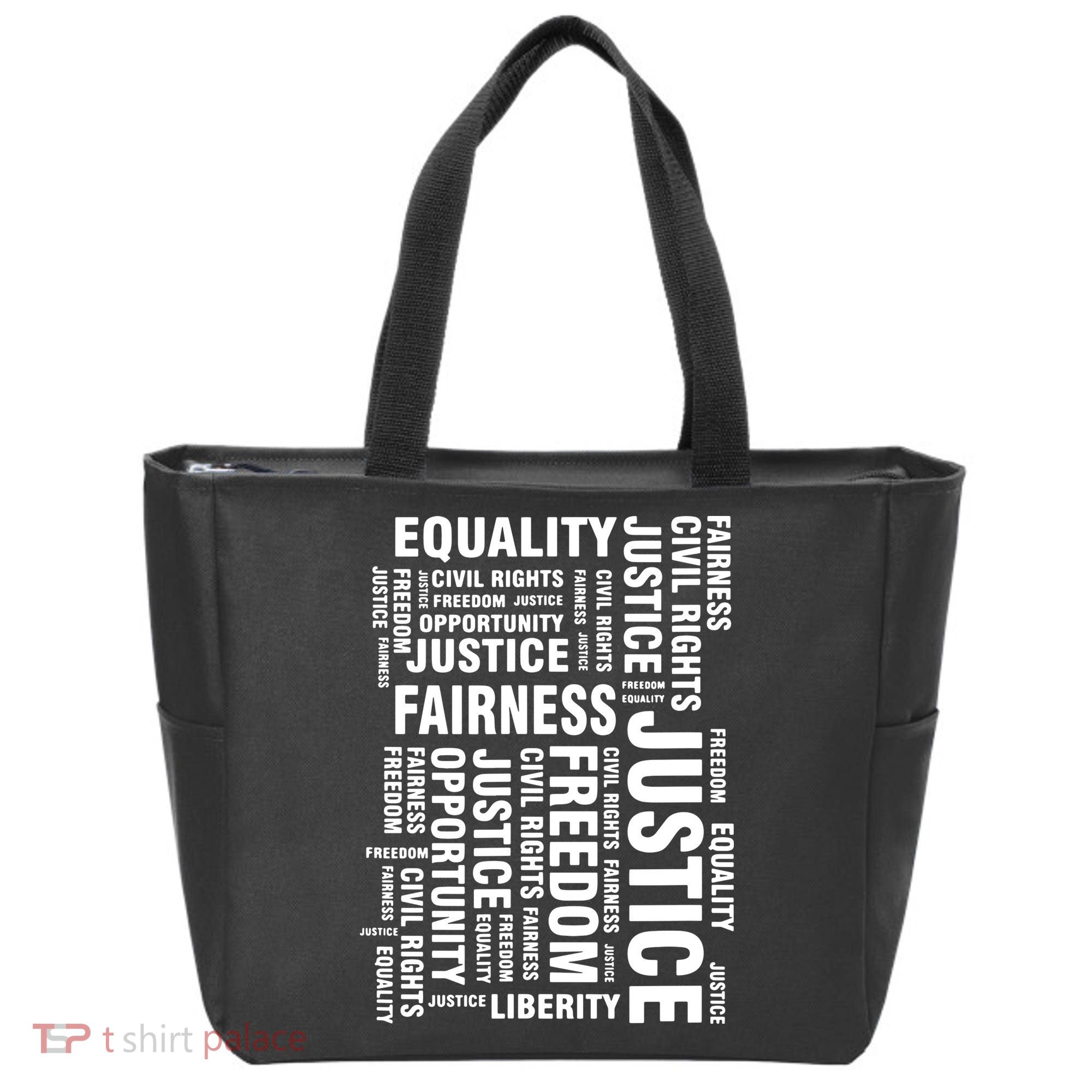Civil Rights Equality Freedom Justice Liberty BLM Tote Bag
