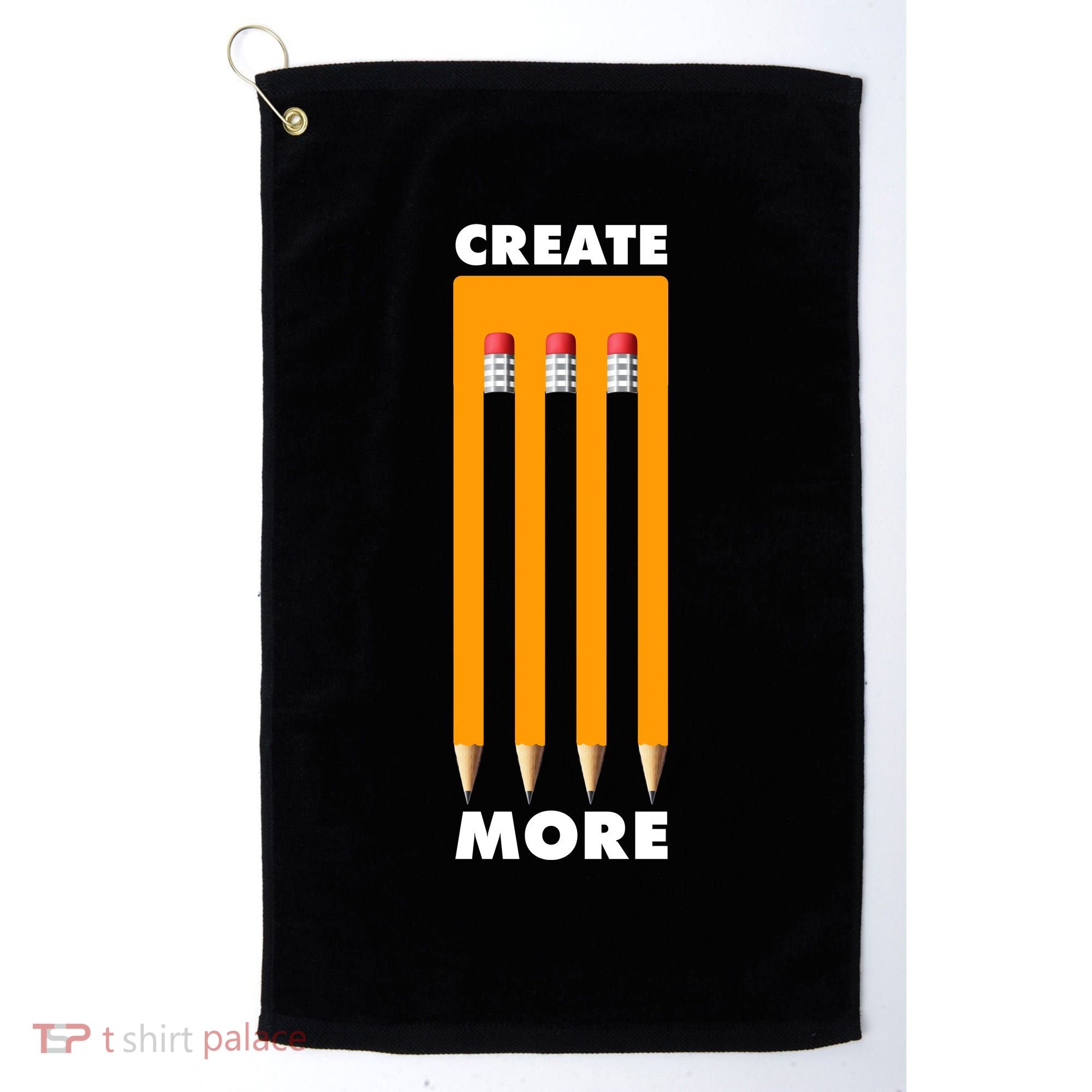 Create More Optical Illusion Pencils Golf Towel