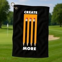 Create More Optical Illusion Pencils Golf Towel thumb 1
