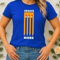 Create More Optical Illusion Pencils Women's T-Shirt thumb 2