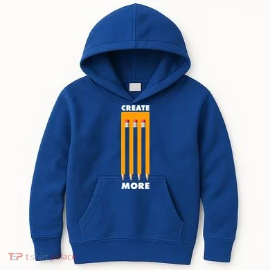 Create More Optical Illusion Pencils Kids Hoodie