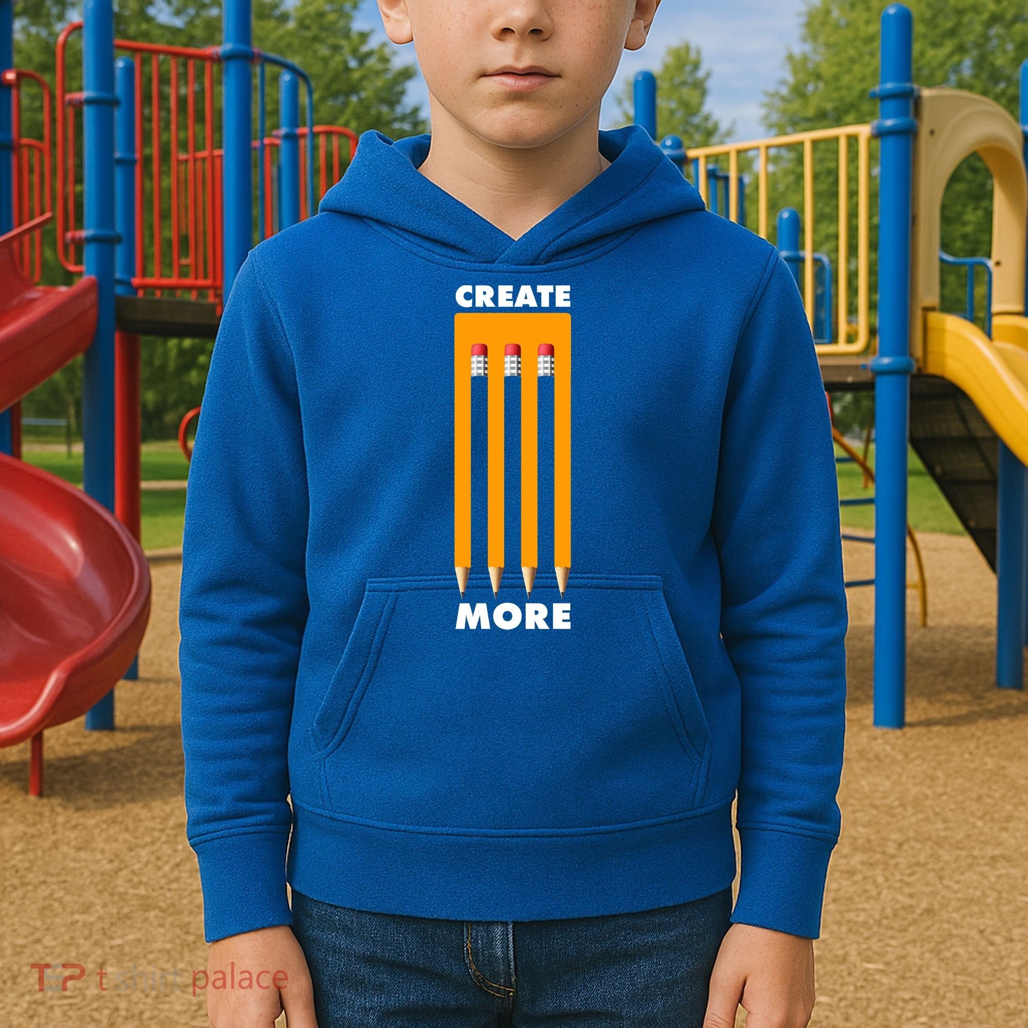 Create More Optical Illusion Pencils Kids Hoodie