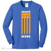 Create More Optical Illusion Pencils Kids Long Sleeve Shirt thumb 0