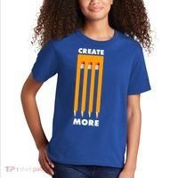 Create More Optical Illusion Pencils Kids T-Shirt thumb 2